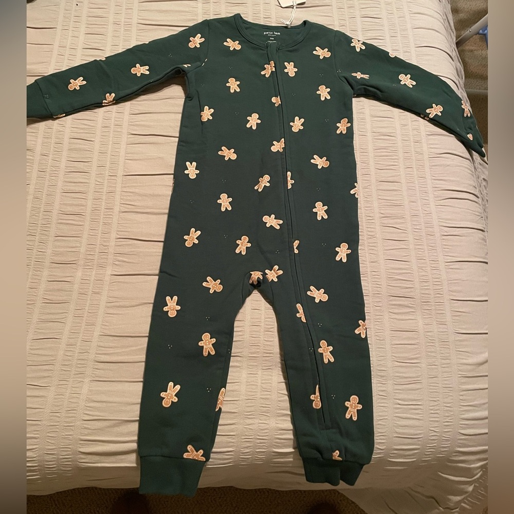 Green Gingerbread Kids One Piece